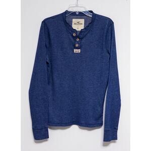 Hollister Men's long-sleeve‎ Henley sz XL  preppy 90's thermal shirt layers